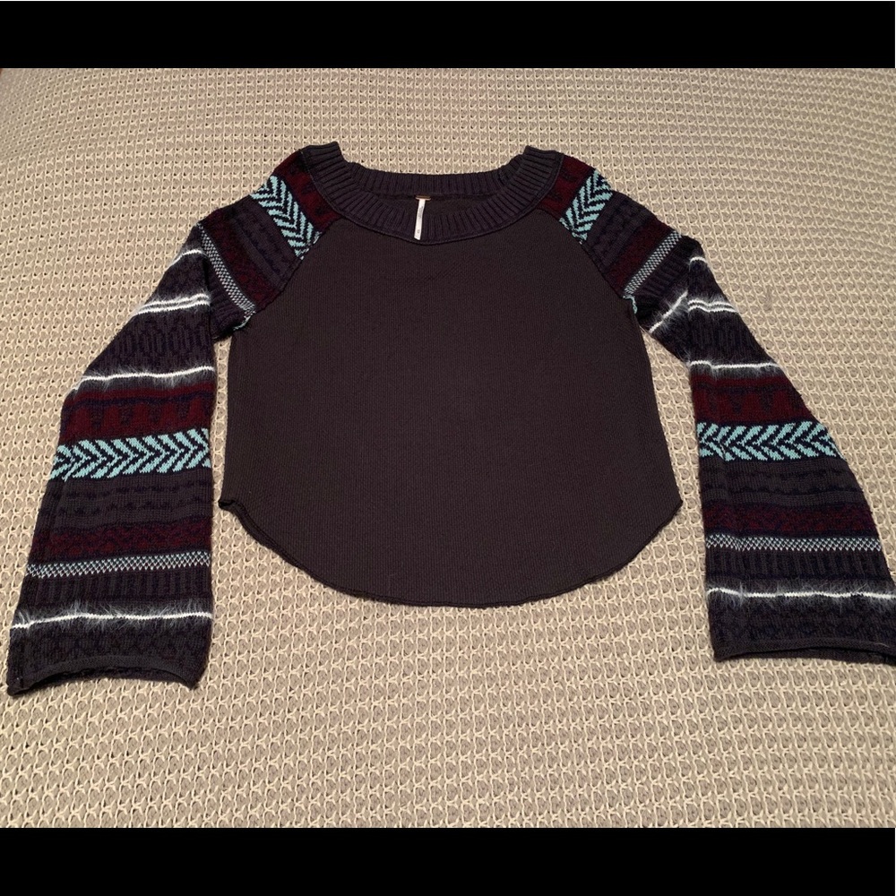 Free people bell sleeve shirt//Worn once